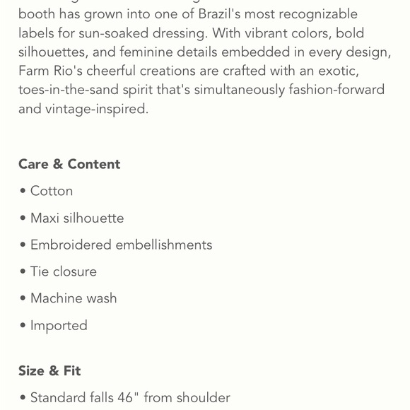 Anthropologie farm rio embroidered maxi dress - Picture 11 of 16